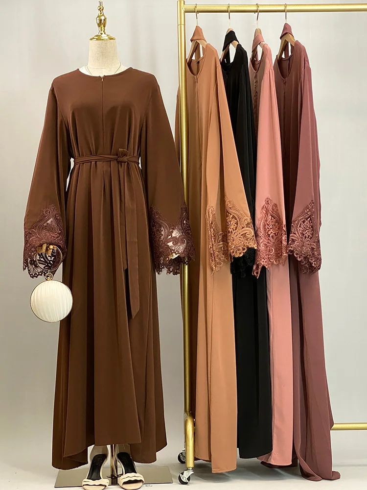 عباية إسلامية جديدة فستان سهرة طويل للنساء في دبي قفطان مغربي للأم بسحاب أمامي تصميم Nida فستان نسائي فساتين تركية