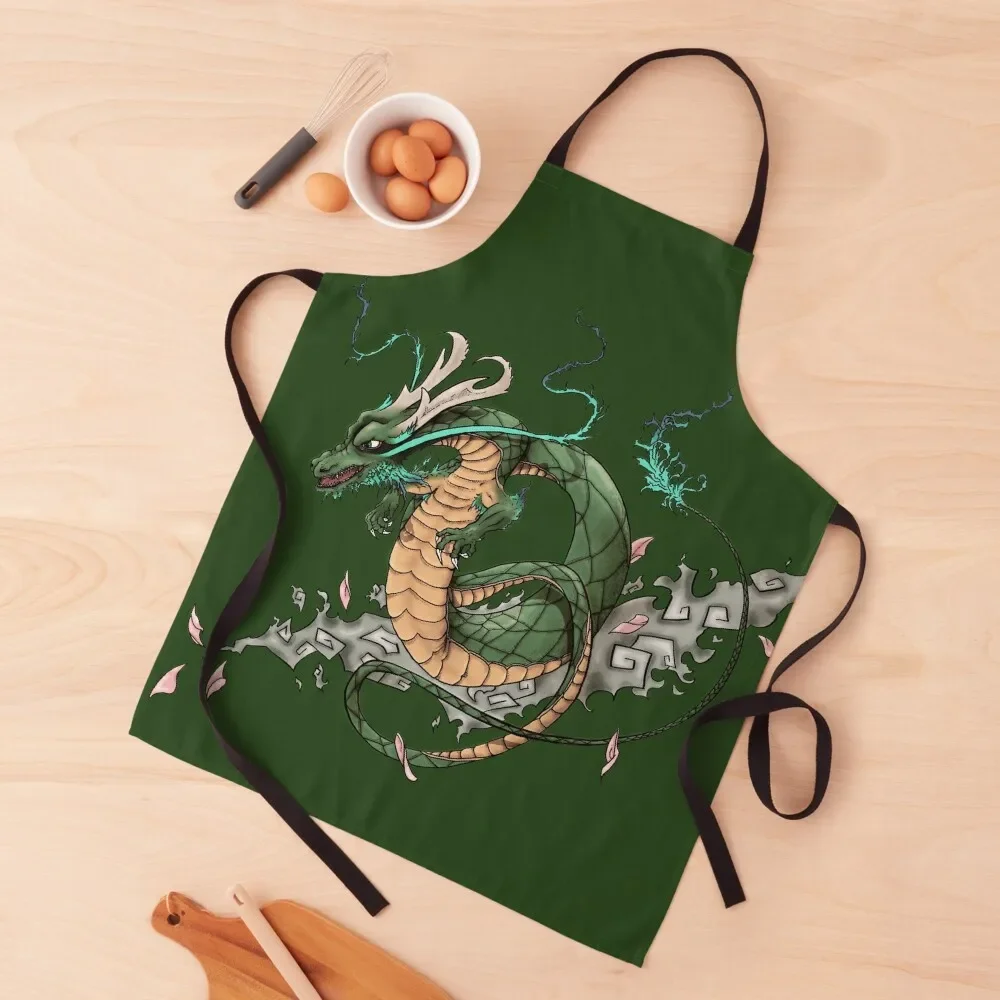 Dragon Tattoo Art, Faded Apron kitchen clothes Trim Cloth Apron