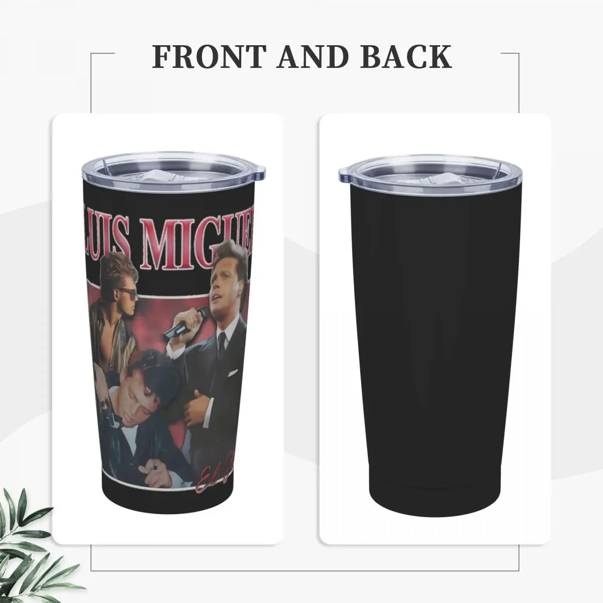 L-Luis Miguel Tumbler Music Singer Cold and Hot Water Bottle Heat Preservation Stainless Steel Thermal Cups Travel Car Mugs