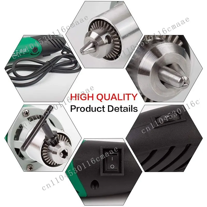 500W Power High Speed Electric Grinder Engraving Electric Grinder Miniature Electric Drill Chuck