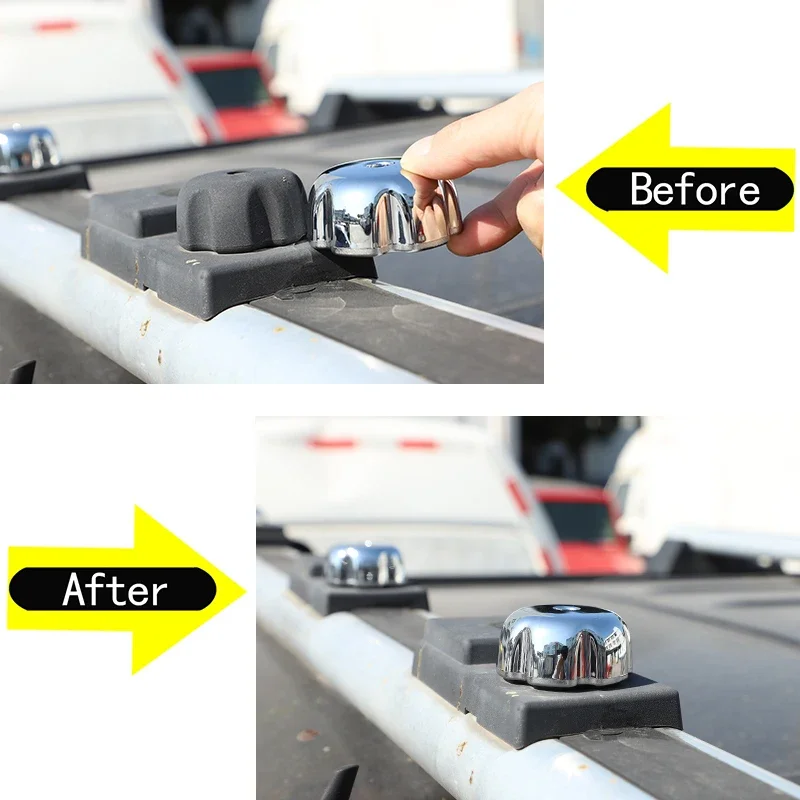 

For 2003-2009 Hummer H2 ABS bright silver car styling roof screw decoration cover sticker car exterior protection accessories