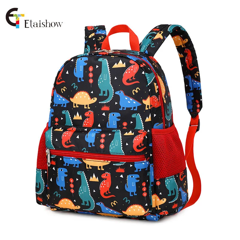 School bag cartoon cute student spine protection to reduce the burden 3-5-6 years old 4 children dinosaur backpack