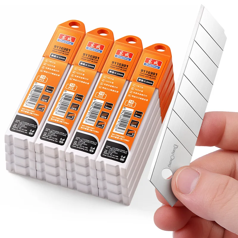 

10/30/50 PCS 18mm Snap-Off Knife Blade, 0.5mm & 0.6mm Thick, 60° Angle, Heavy Duty Blades for Home, School, Office, Box Cutting