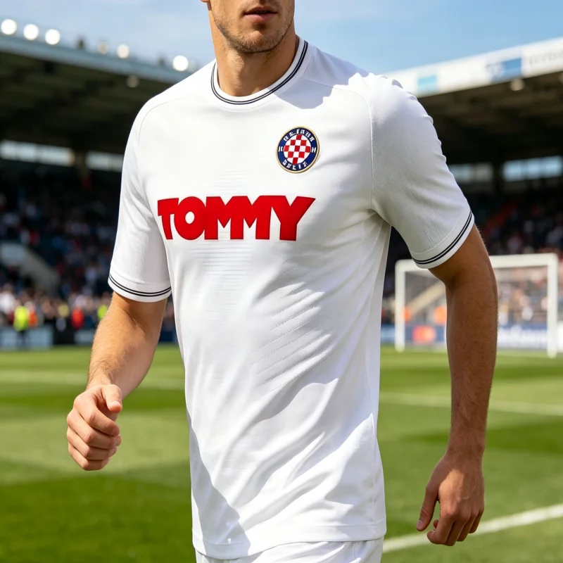

2026 Summer Hajduk Split Family Short Sleeved Football Youth Sportswear Training Shirt Breathable Unisex Shirt Family Kids Tees