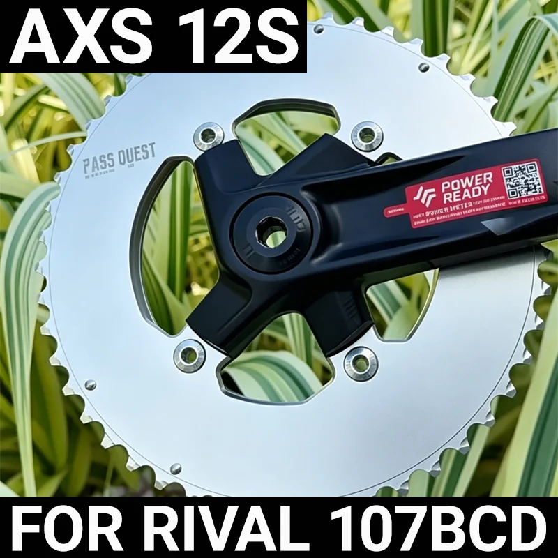 

PASS QUEST 107BCD Chainring 4 Holes For Sram Rival 46 33 48 35 2x Double Chain Ring AXS 12 Speed 107 BCD Crown