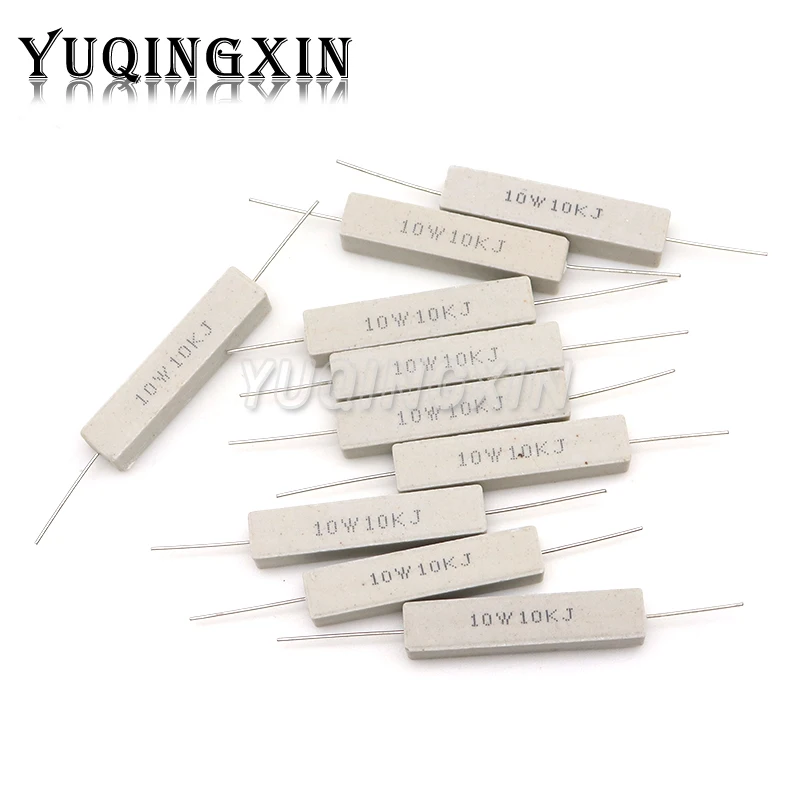 10pcs 10W 5% Cement Resistor Power Resistance 0.1 - 10K 0.1R 0.5R 10R 50R 0.22 0.33 0.5 1 2 5 8 10 15 20 25 30 100 1K 2K 3K ohm