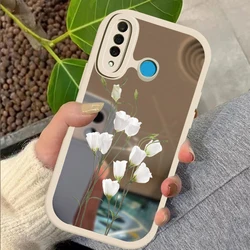 For Huawei P40 Lite 4G Cute Fashion Flower Printing Phone Case For Huawei P20 P30 P40 Lite Mate 20 Pro Mirror Back Soft Cover