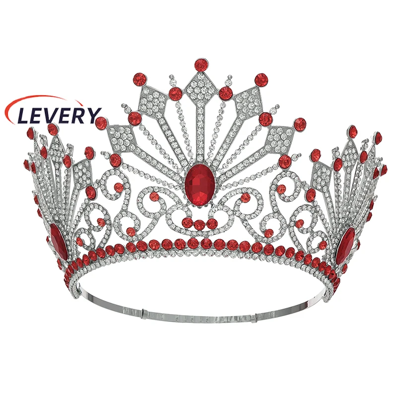 Levery 2024 New  Women Wedding Bridal Tiara Hair Accessories Vintage Crystal Bride Tiaras and  Adjustable Pageant Crowns