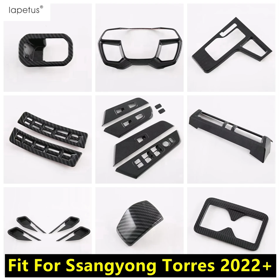 

Water Cup Panel / Window Lift / Gear Shift Head / Middle Air AC Vent Cover Trim Accessories For Ssangyong Torres 2022 2023 2024