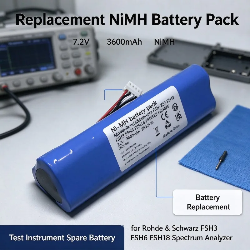 `7.2V 3600mAh NiMH Replacement Battery BP190 for Rohde & Schwarz FSH3 FSH6 FSH18 Spectrum Analyzer`