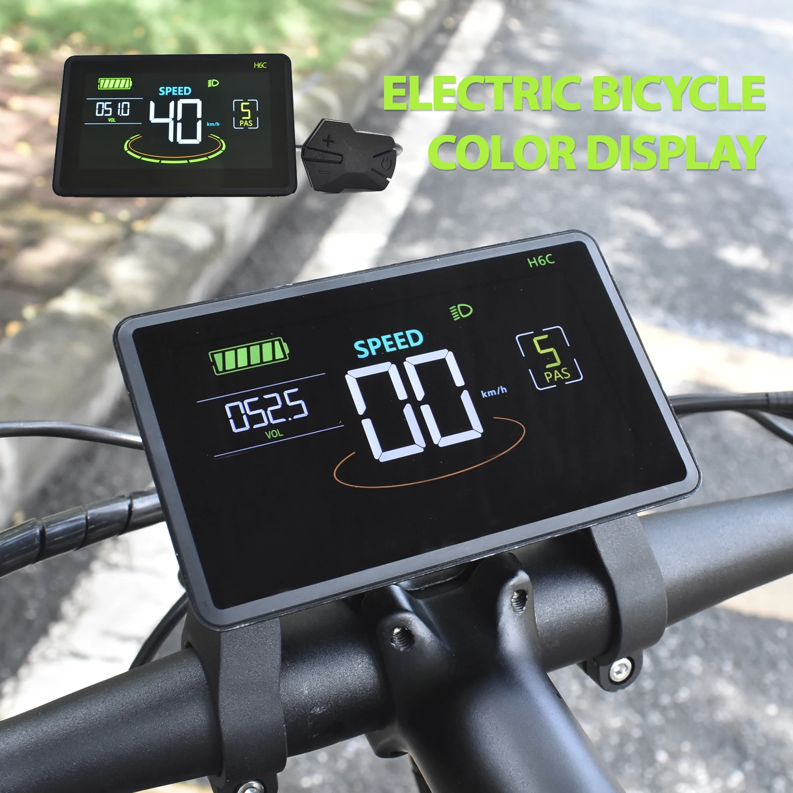 H6C Electric Bicycle Computer Wired Bicycle Speedometer Waterproof Cadence Speed Smart Bicycle Odometer Road Bike Mountain Bike