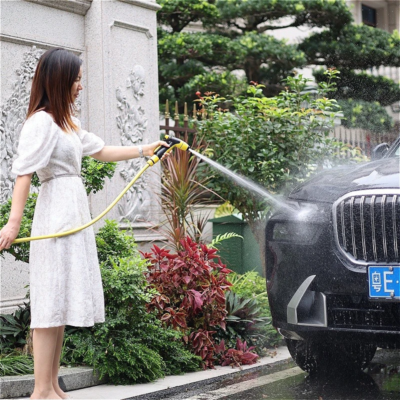 حديقة بنادق المياه ارتفاع ضغط غسيل السيارات بنادق المياه المحمولة قابل للتعديل دش غسيل السيارات حديقة سقي أدوات تنظيف الحديقة