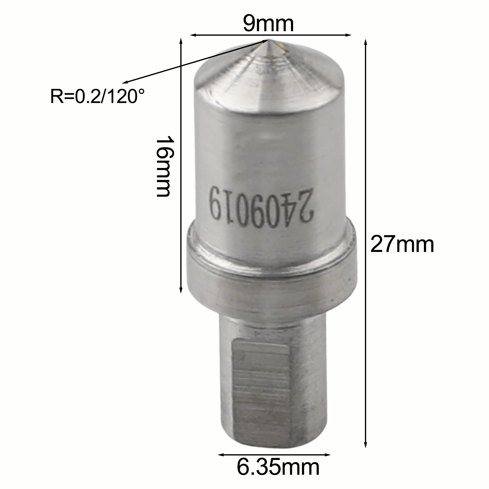 

Индентор для Rockwell HRC-3 Интелнер 120 градусов для твердомера Rockwell HRC-3 Длина 27 мм Для Buehler Matsuzava