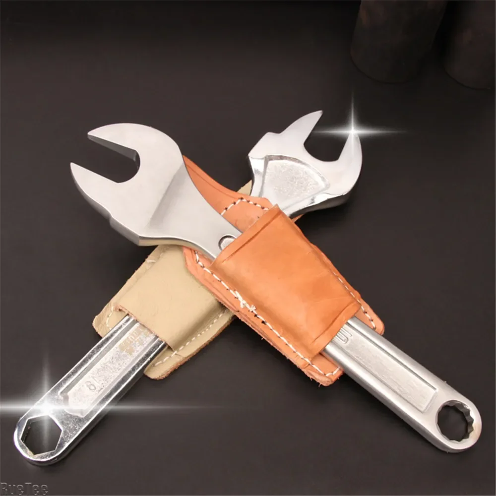 Leather Tool Pouches Holsters Pocket Holder Suitable for Scaffolding Wrench with Multiple Compartments and Carry Handle