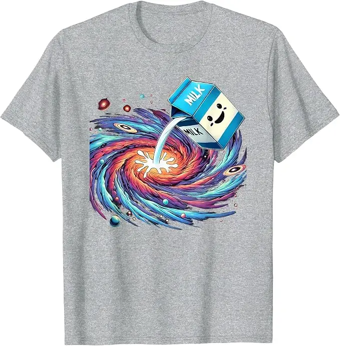 Lustiges Cartoon-Milchstraßen-T-Shirt mit kosmischem Galaxien-Motiv, Y2k-Kunstwerk, Grafik-Bekleidung für Weltraum- und Wissenschaftsliebhaber, modisches künstlerisches T-Shirt für Jungen – Detail 8