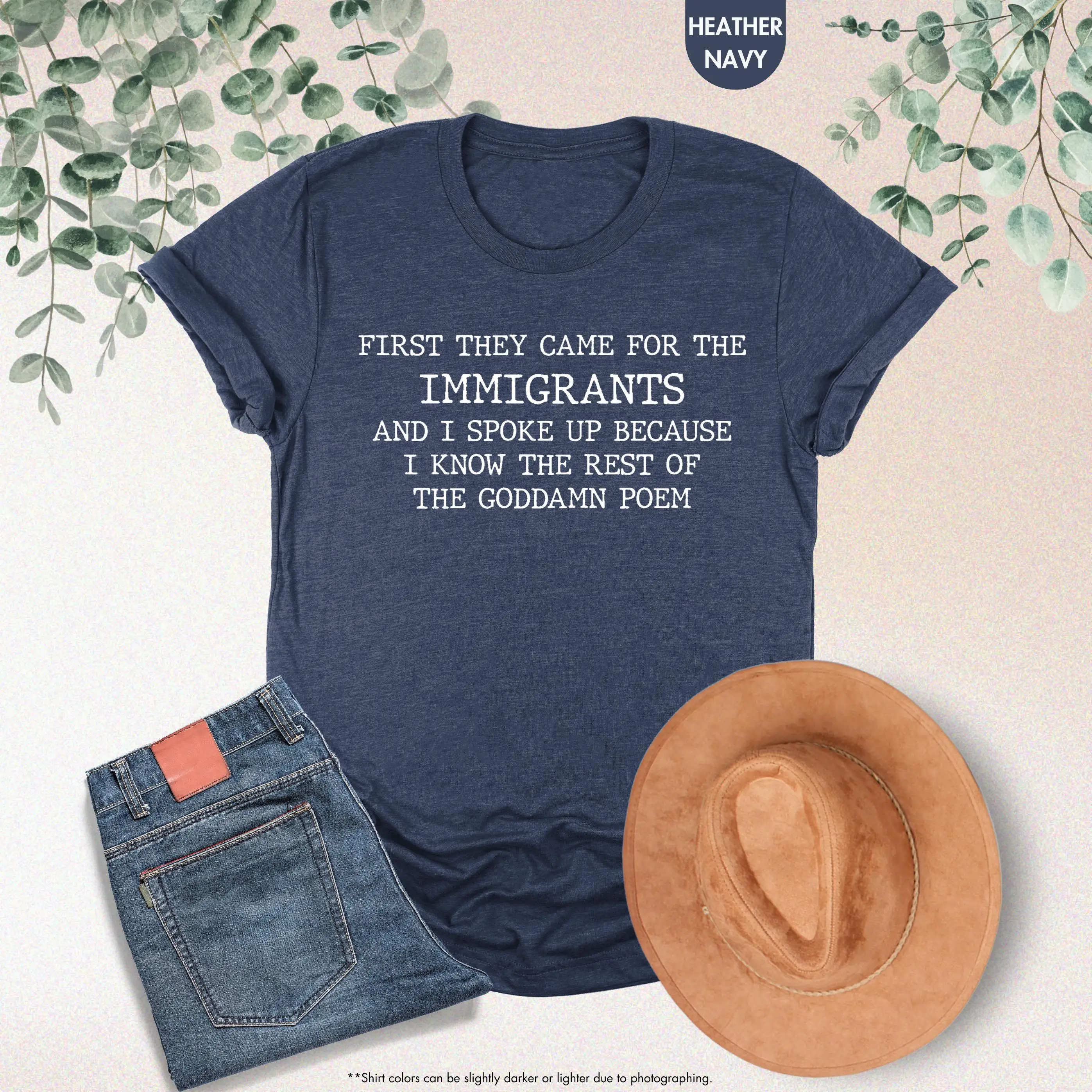 First They Came for The Immigrants and I Spoke Up Shirt, Human Rights Tee, Social Justice Gift, Activism Equality Gift Freedom