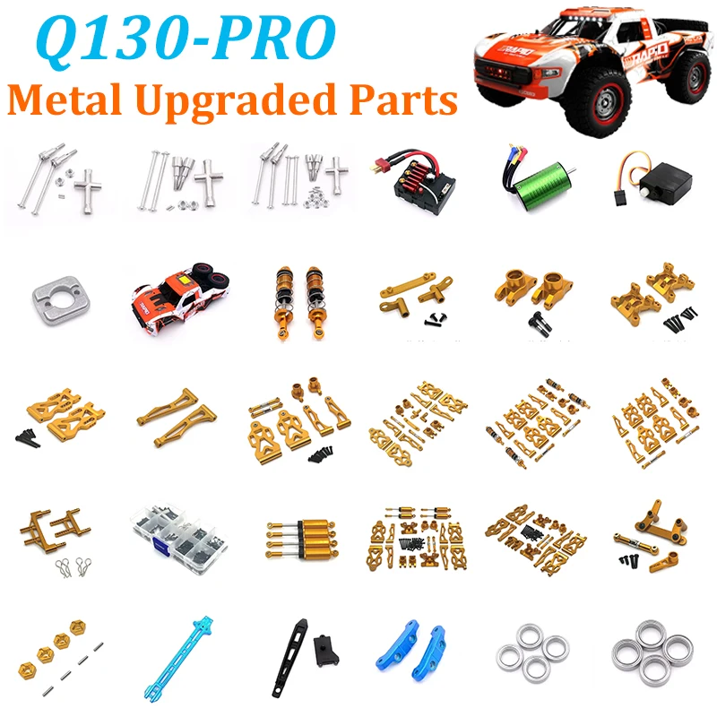

JJRC Q130 RC Car MetalParts Differential Brushless Adjustable Motor Drive Assembly Original Tires Front Bumper Housing Pillar