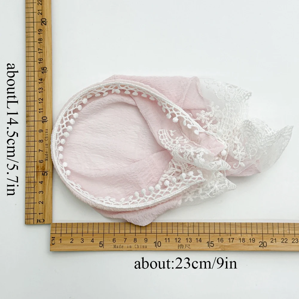 Summer Lace Triangle Headscarf Woman Headwear Scarf Headband Hair Accessories Sunscreen Sweet Turban Cap Girl Court Bonnet