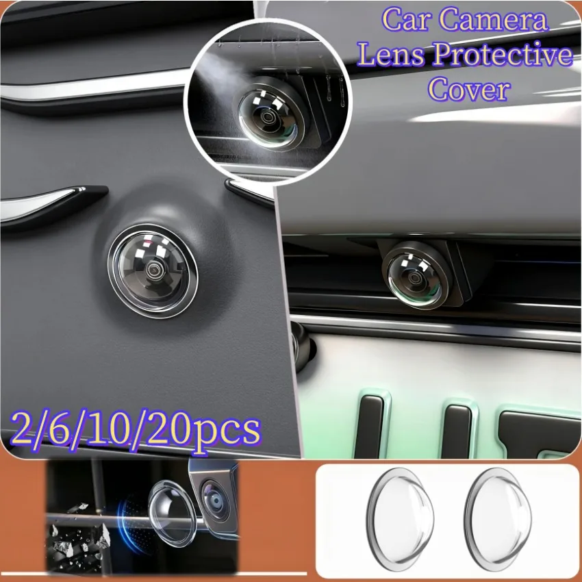 2-20pcs Car Camera Lens Protective Cover Anti-Gravel Panoramic Camera Lens Protector Advanced Scratch HD Parking Lens Protect