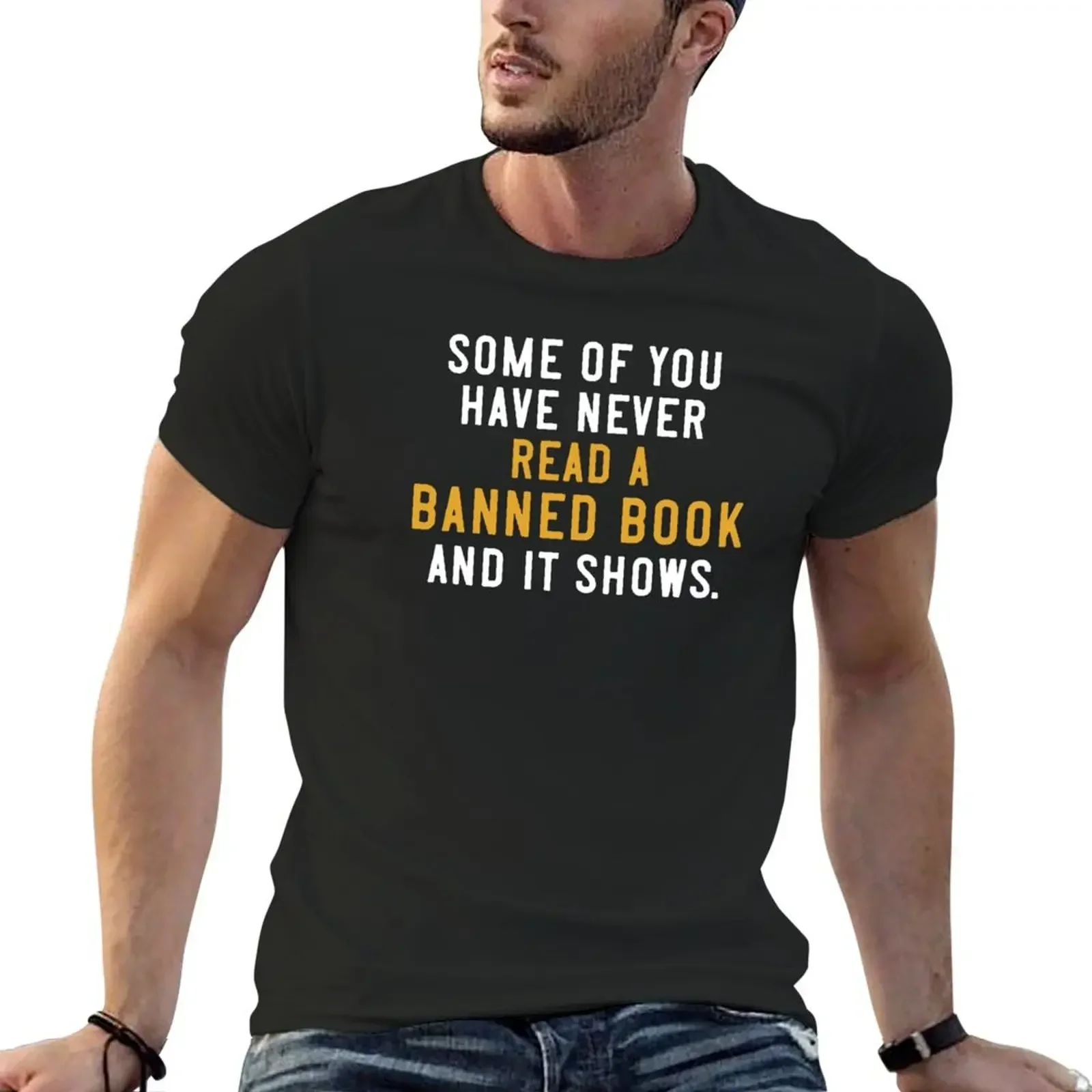 Read Banned Books Bibliophile T-Shirt man t shirt heavyweights mens graphic t-shirts hip hop