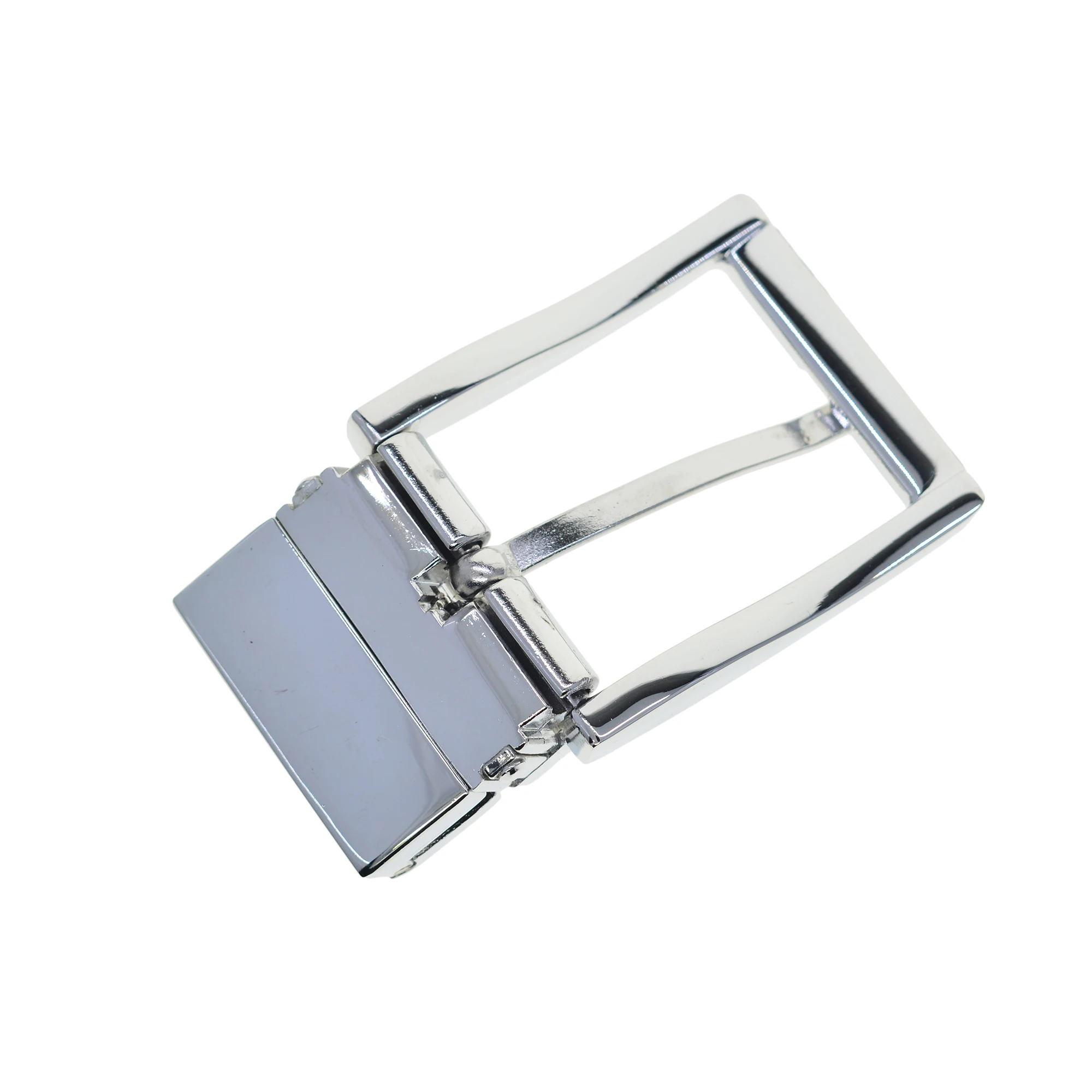 super fine pattern solid metal pin lock rotatable Prong secure mirror Silver man belt buckle for 1.3inch strap replacement