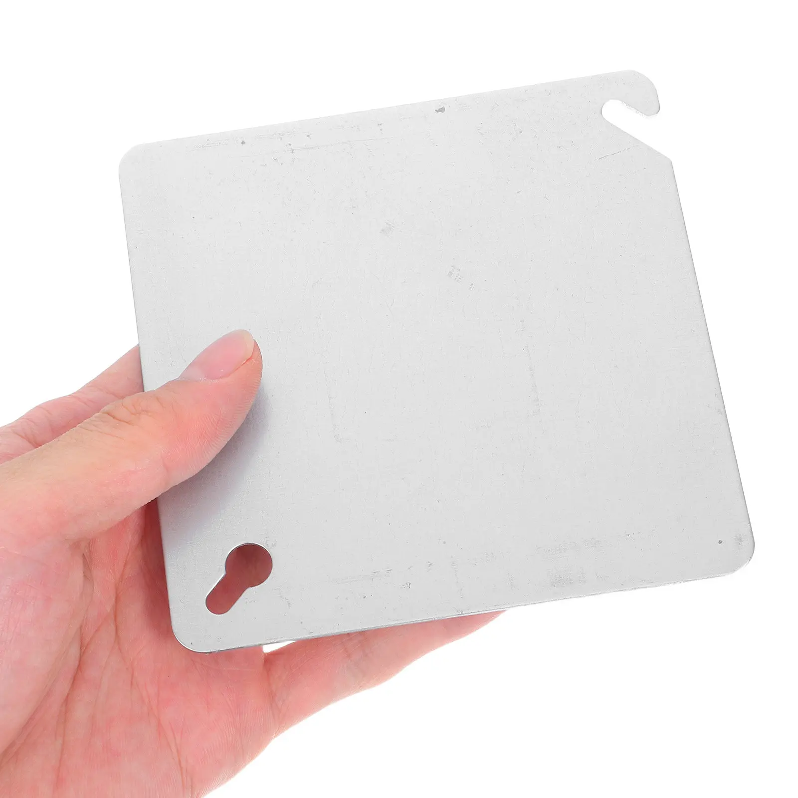 Galvanized Metal Junction Box Cover Square Flat Blank Electrical Box Replacement Panel Outlet Cover Metal Outlet Covers