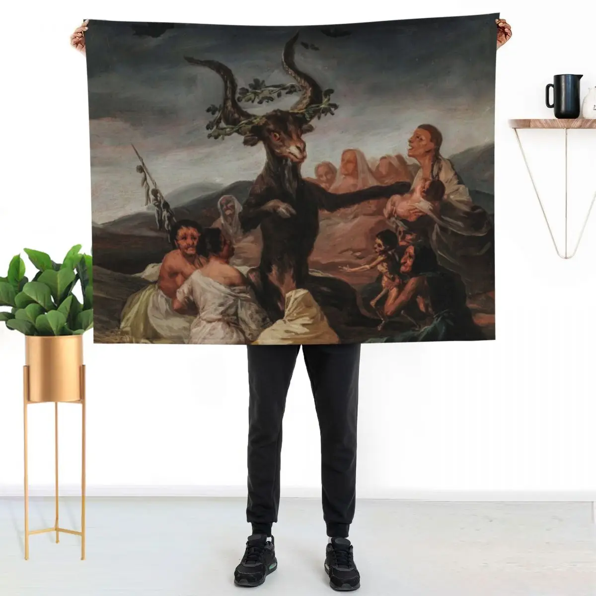 Francisco de Goya - Witches Sabbath (El Aquelarre) Throw Blanket Soft Big Loose Retros Sofa Thins warm for winter Blankets