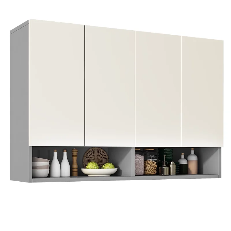 

Solid wood kitchen hanging cabinet wall-mounted balcony storage top cabinet bedroom dining room closet bathroom storage wall clo