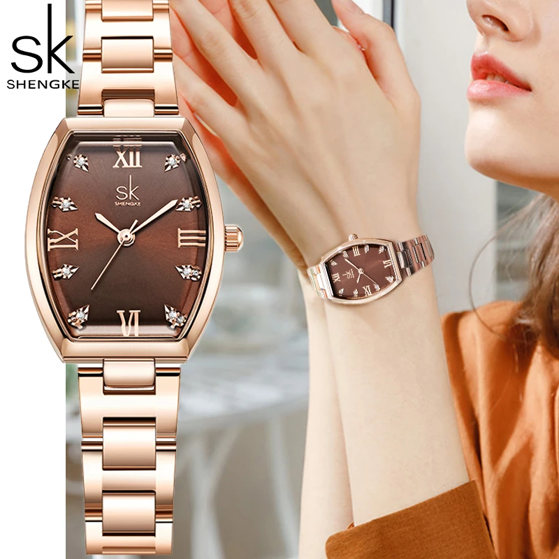 Shengke Top Brand Ladies Quartz Wristwatches SK Fashion Women's Watches Original Elegant Gifts Clock HM Relógios Femininos