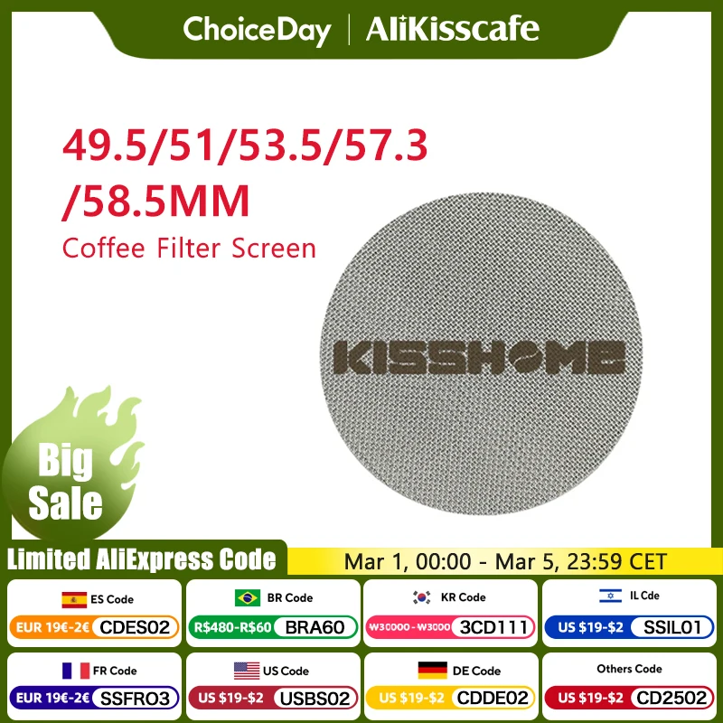 Espresso Puck Screen Filter Screen Mesh Plate Portafilter Reusable Coffee Making For Espresso Machine Accessories Barista Tools