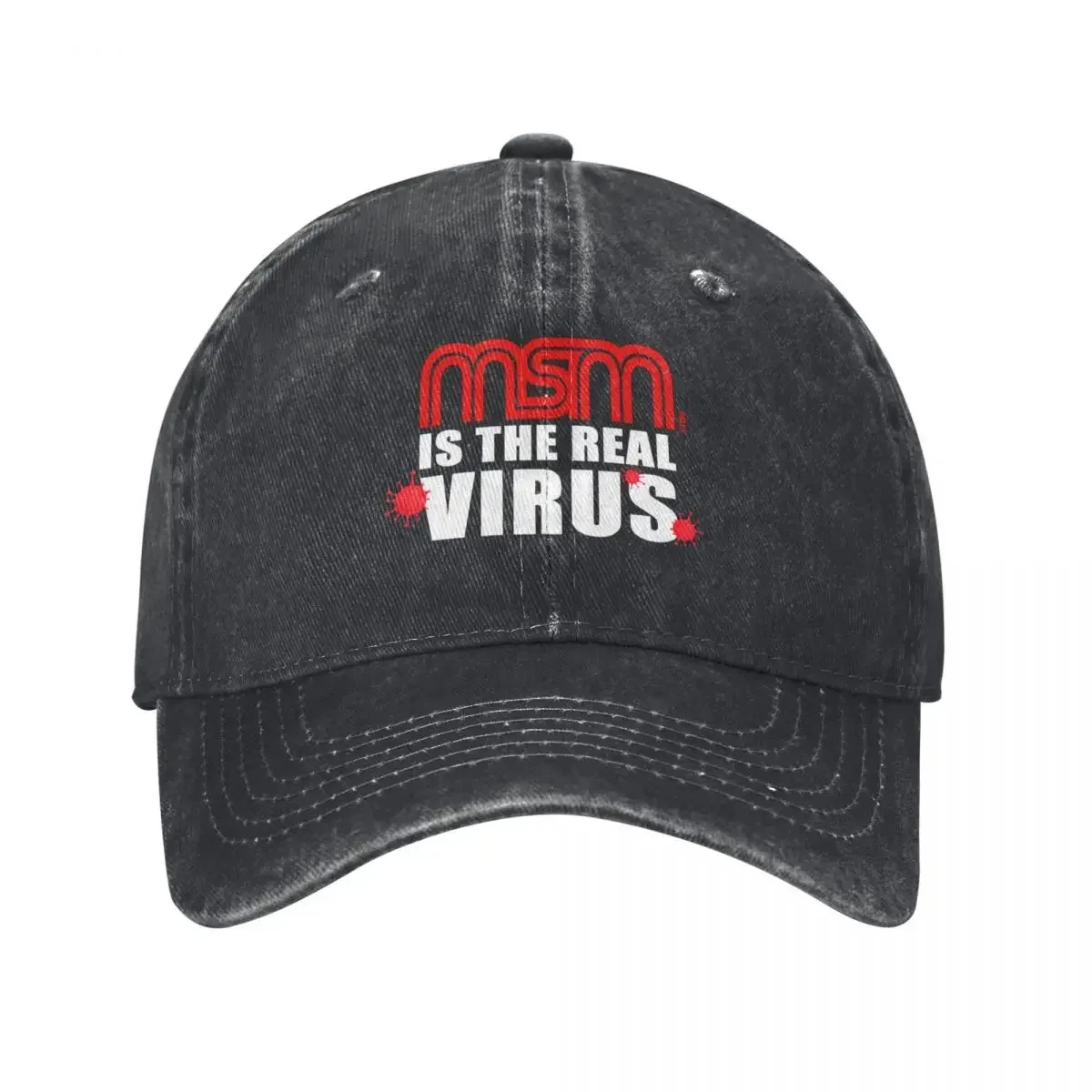 

MSM Is The Real Virus | Mainstream Media Is The Real Virus | CNN Logo Parody Baseball Cap black Hat Luxury Brand Man Women's
