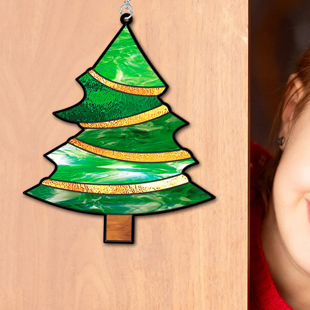 

Acrylic Xmas Door Sign Christmas Tree Hanging Wall Decor Ornament Home Decoration Gift Christmas Door Sign Wall Hanging Decor