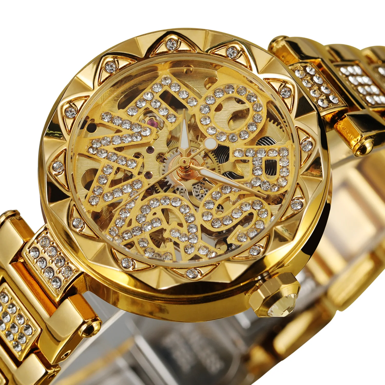 

New High-End Luxury Fashion Women's Watch, Fully Automatic Mechanical Watch with Hollow Steel Band, Business Casual Versatile Stylish Compact Watch for Women, the Best Gift for Her