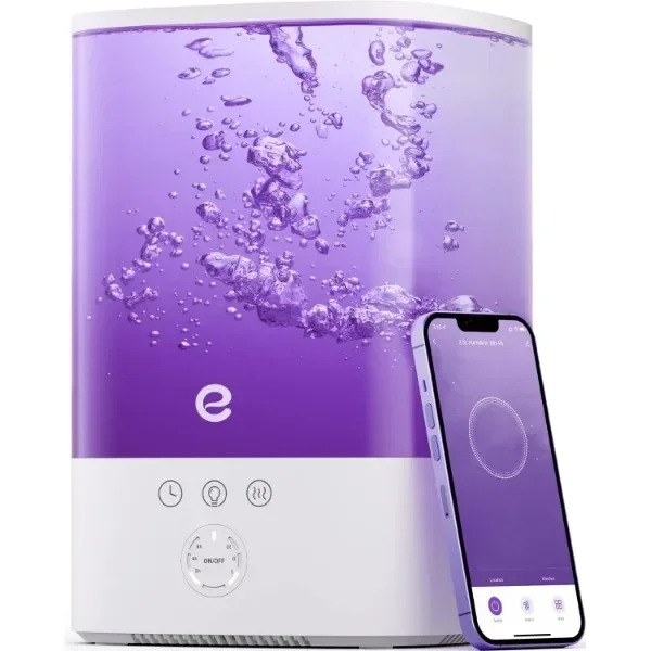 NEW Humidifiers for Bedroom Large Room, Esemoil Smart WiFi Cool Mist Humidifiers for Baby, 3.5L Top Fill & 28dB Quiet