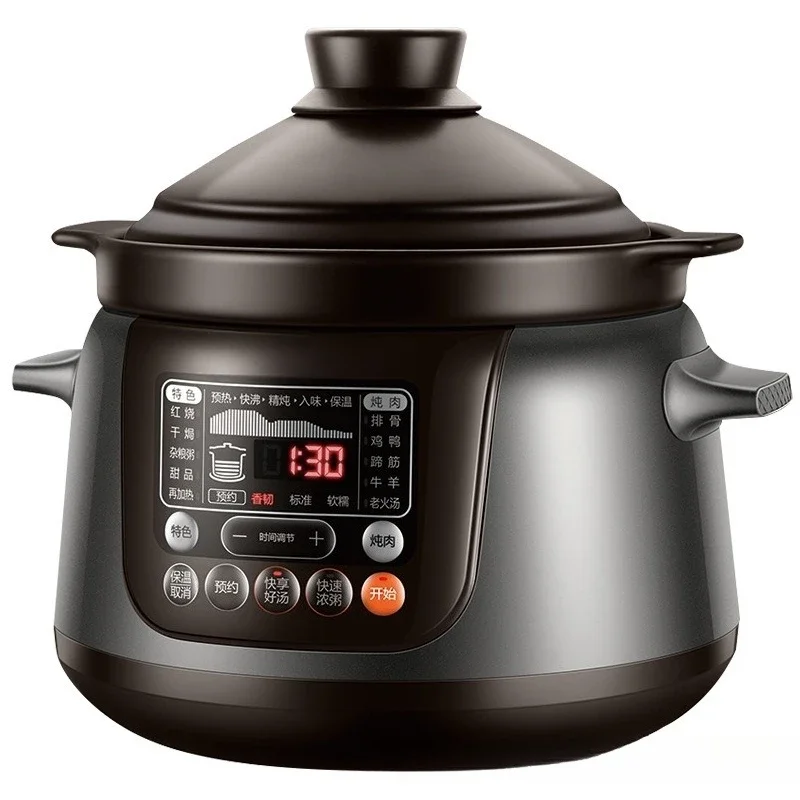 220V Electric Stew Pot Household Ceramic Stew  Fully Automatic Intelligent Sand Pot Large Capacity Soup Pot