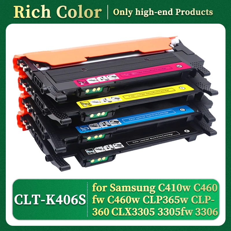 CLT-406S Compatible Toner Cartridge CLT-K406S for Samsung Xpress C410w C460fw C460w CLP 365w CLP-360 CLX 3305 3305fw 3306 406s