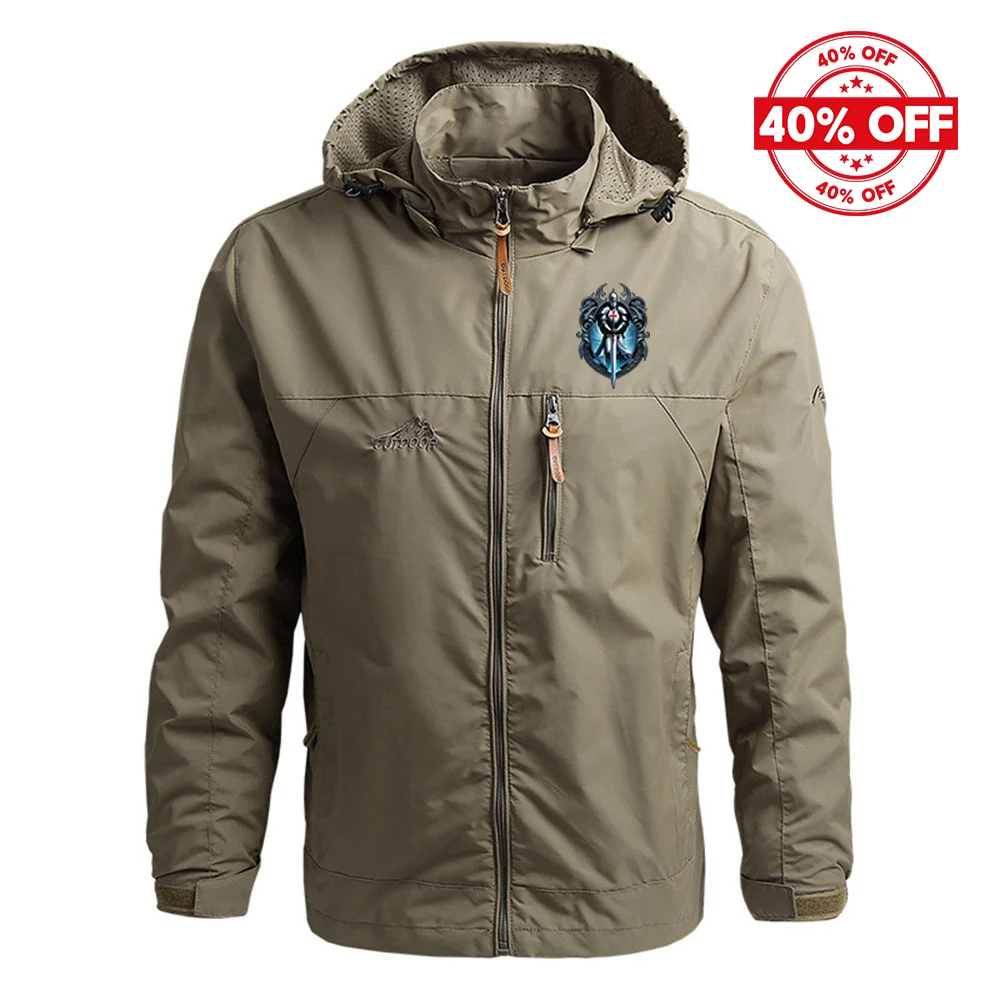 

2025 Windproof Hoodies Spring Autumn Man's Sweatshirt Jacket Knights Templar Pattern Logo Print Fashion Long Sleeve Hooded Coat