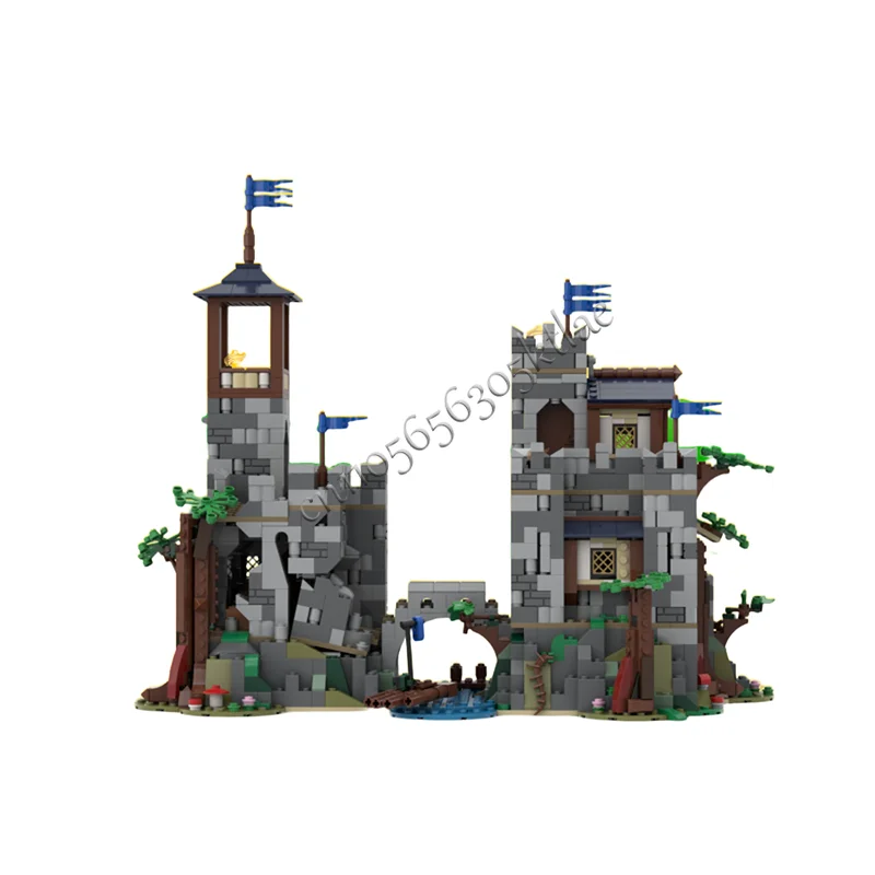 2118 PCS Rocky Castle Fortezza Modello Con Torre di Vigilanza Modulare Blocchi di Costruzione Per Bambini Assemblaggio Display Giocattoli Festival Regalo A Sorpresa