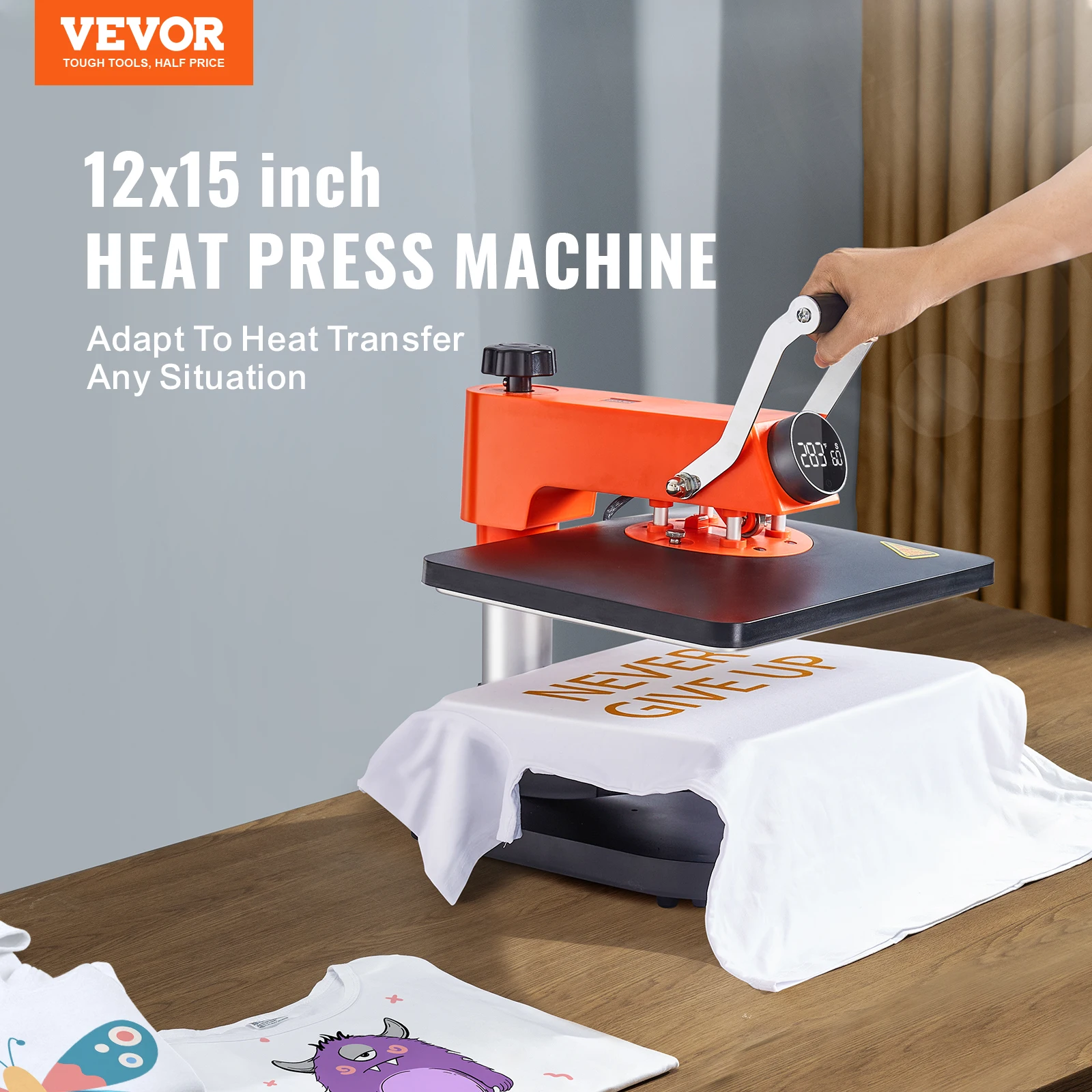 VEVOR Heat Press Machine  6 in 1 Heat Press Sublimation Machine for DIY T-Shirts/Hats/Mugs/Heat Transfer Projects