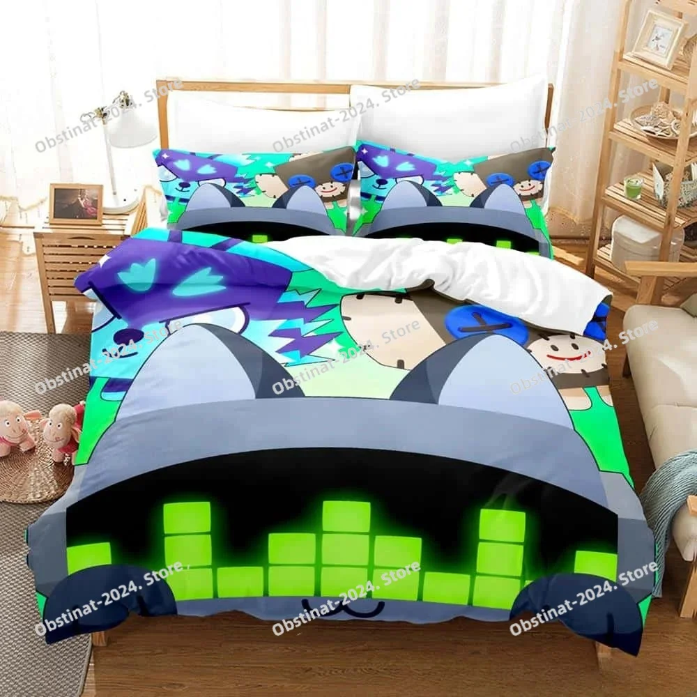 

3D Game Pet Simulator X Bedding Set Printed Duvet Cover Sheet Pillowcase Bed Soft Quilt Cover Full Queen King Size Home Textiles