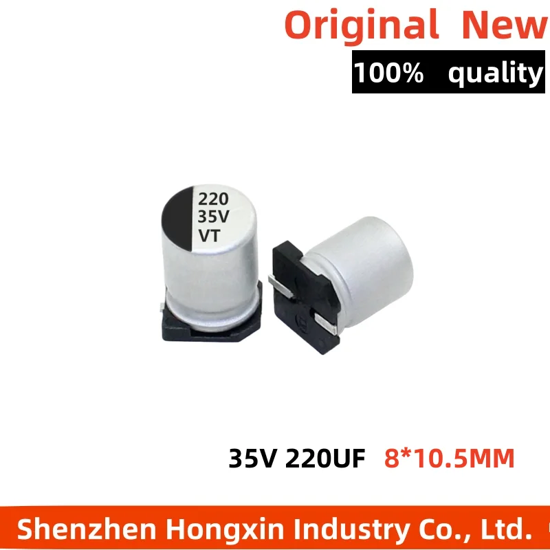 

10 pieces of SMD aluminum electrolytic capacitors 35V 220UF volume 8 * 10.5MM SMD electrolytic capacitors