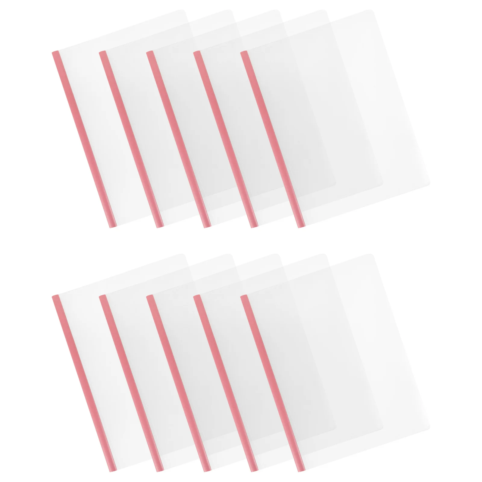 

10pcs Transparent Report Covers With Sliding Bar File Folders For School Office Clear Document Holder Birth Certificate Travel