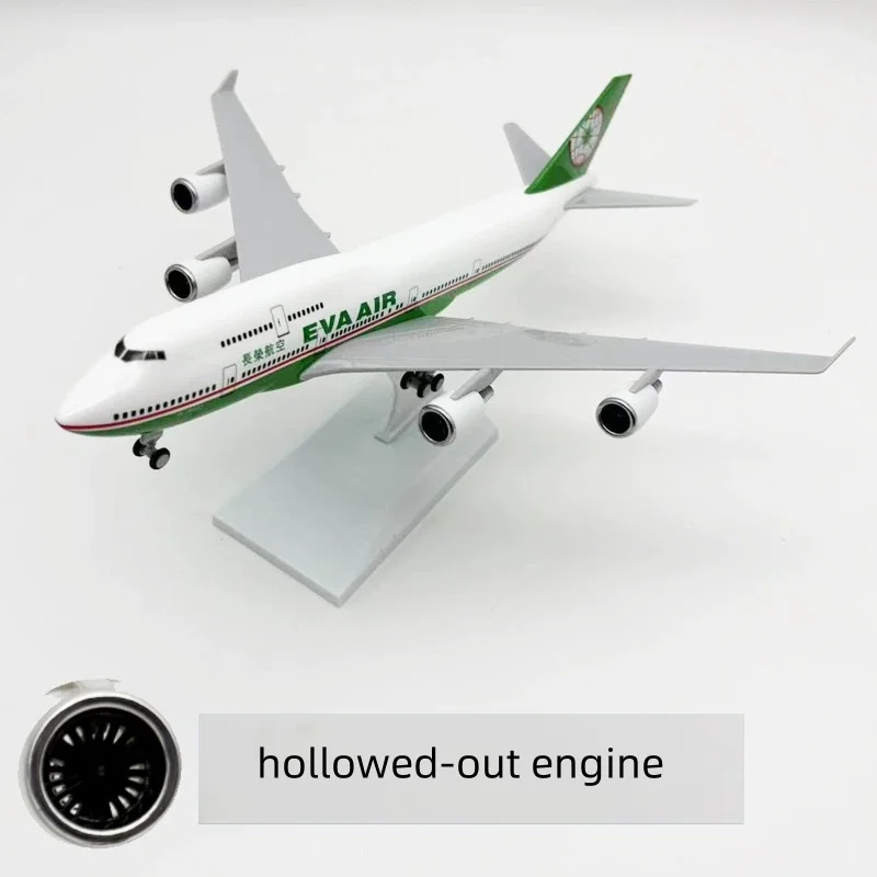 

Resin 30cm B747 Eva Air Airline Aircraft Model 747 Die-cast Aircraft Model with Wheels Landing Gear Home Tabletop Decor Souveni