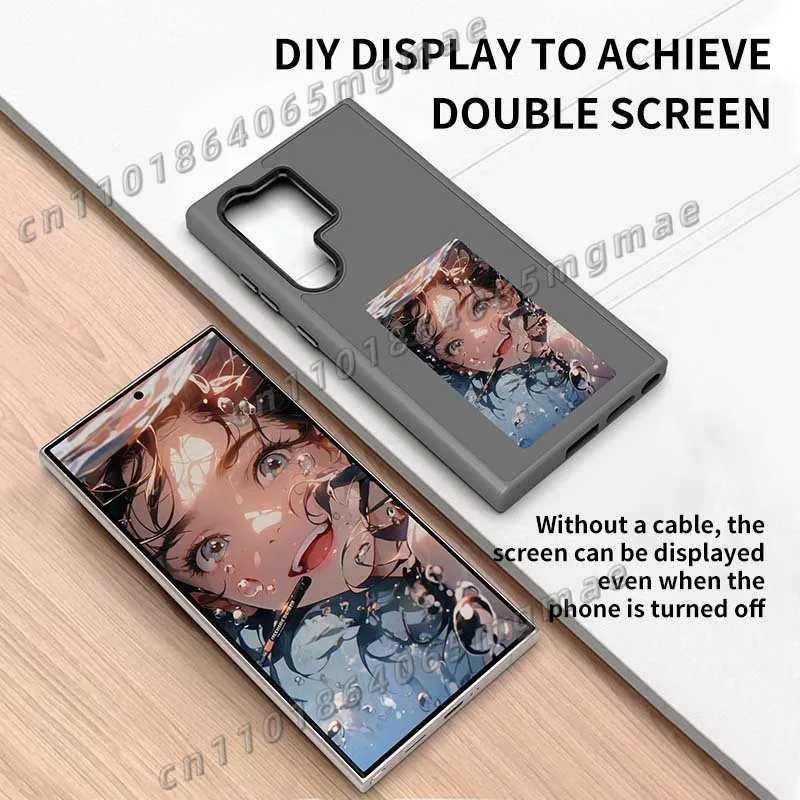 NFC Smart E-ink Screen Phone Case For Samsung Galaxy S25 Ultra S24 S23 DIY  Photo Anime Characters Boy Girl Silicone Phone Cover - AliExpress 202192403