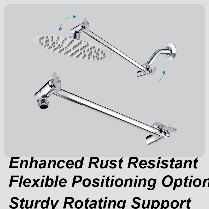 

Shower Arm Extension 304 Stainless Steel Bathroom Accessory Adjustable Shower Arm Extender For Home Hotel Restaurant Apartment