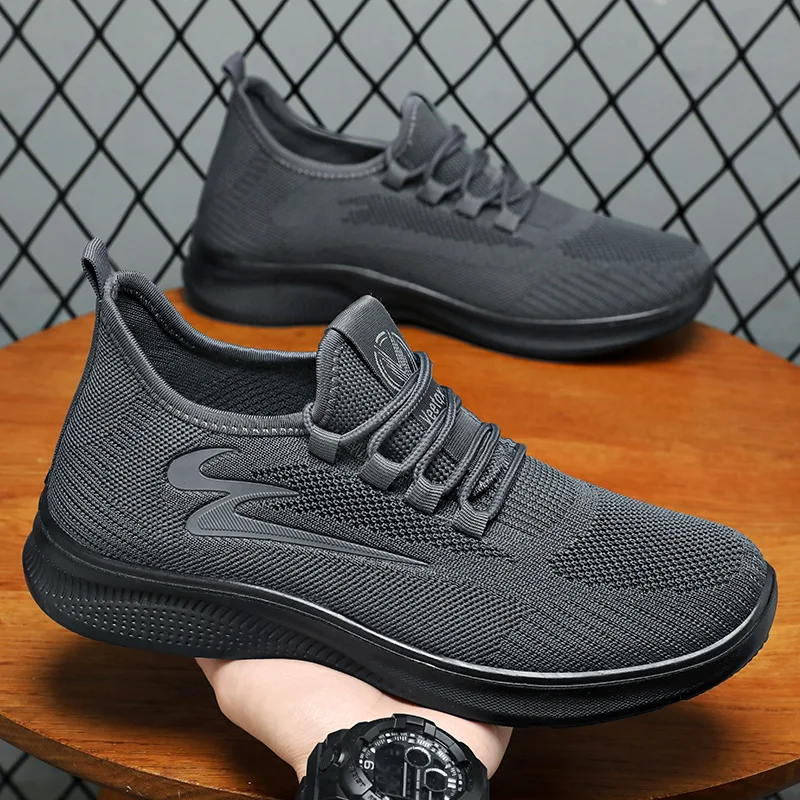 

2025 мужские кроссовки, летняя легкая дышащая спортивная обувь, простая однотонная вулканизированная обувь, высокое качество, Tenis Homem
