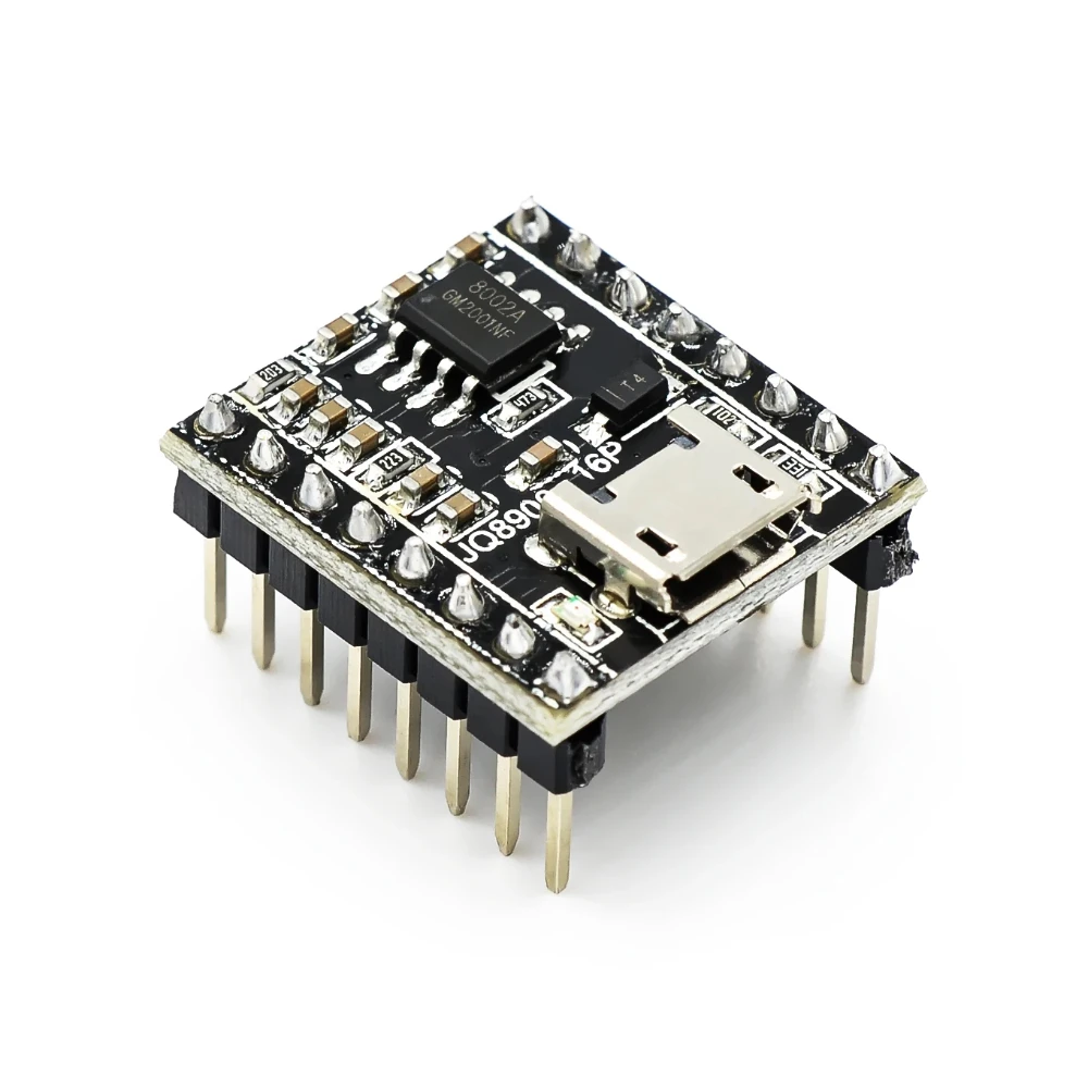 JQ8900-16P وحدة البث الصوتي مخصصة الموسيقى الذكية البث الصوتي USB المنفذ التسلسلي وحدة التعرف على MP3