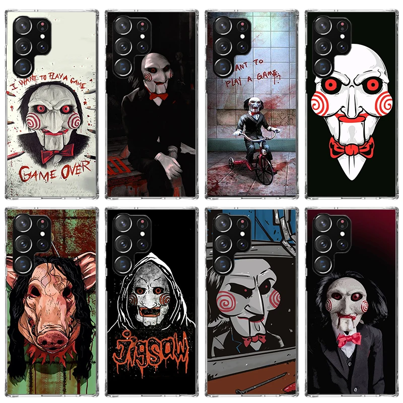 The Jigsaw Killer Horror Phone Case For Samsung Galaxy Note 20 Ultra 10 Lite 9 8 J4 J6 Plus J8 M12 M30S M21 M31 M32 Shell Print