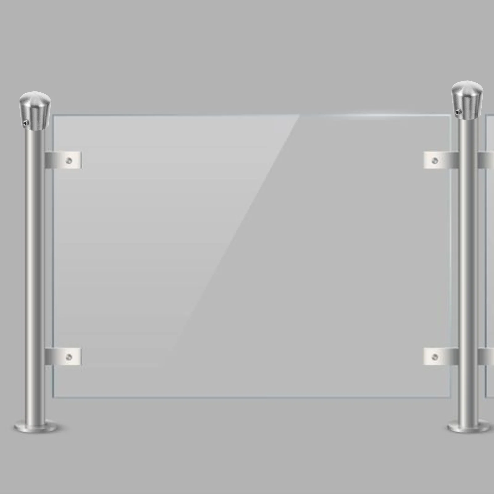 

2Pcs Stainless Steel Handrail End Caps Modern Stair Railing Caps for Indoor Stairs Fire Corridors Mall Guardrails Decorative