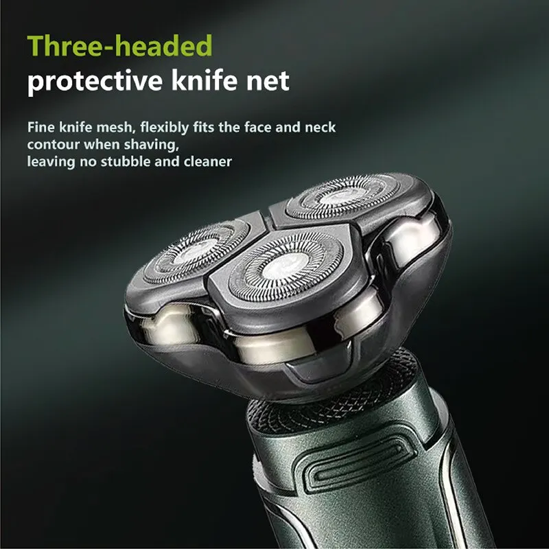 Electric Razor for Men Shavers 3 in 1 Dry Wet Waterproof Rotary Men's Face Trimmer Shaver Razors